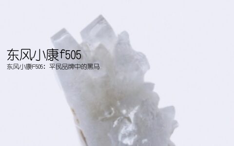 东风小康f505(东风小康F505：平民品牌中的黑马)