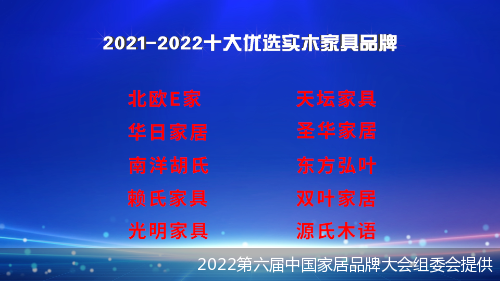 2021-2022实木家具品牌排行榜公布（2021年实木家具品牌排行榜前十名）